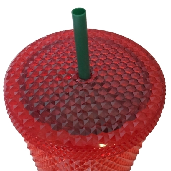 Starbucks X Disneyland 2022‎ Diamond Christmas Tumbler Red Green 24 oz New - Picture 6 of 6